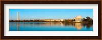 Jefferson Memorial and Washington Monument at dusk, Tidal Basin, Washington DC, USA Fine Art Print