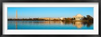Jefferson Memorial and Washington Monument at dusk, Tidal Basin, Washington DC, USA Fine Art Print