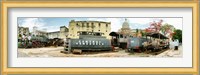 Old trains being restored, Havana, Cuba Fine Art Print