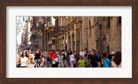 Tourists walking in a street, Calle Ferran, Barcelona, Catalonia, Spain Fine Art Print