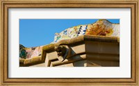 Architectural detail of a building, Park Guell, Barcelona, Catalonia, Spain Fine Art Print