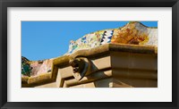 Architectural detail of a building, Park Guell, Barcelona, Catalonia, Spain Fine Art Print