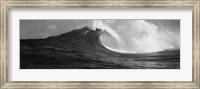 Waves in the sea, Maui, Hawaii (black and white) Fine Art Print