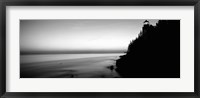 Lighthouse on the coast in black and white, Bass Head Lighthouse Maine Fine Art Print