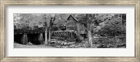 Glade Creek Grist Mill, Babcock State Park, West Virginia, USA (Black & White) Fine Art Print