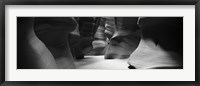 Rock formations in Black and White, Antelope Canyon, Arizona Fine Art Print