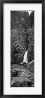 Waterfall in black and white, Columbia River Gorge, Oregon, USA Fine Art Print
