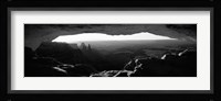 Mesa arch at sunrise in black and white, Canyonlands National Park, Utah Fine Art Print