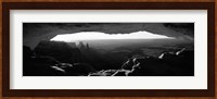 Mesa arch at sunrise in black and white, Canyonlands National Park, Utah Fine Art Print