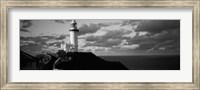 Lighthouse at the coast, Broyn Bay Light House, New South Wales, Australia (black and white) Fine Art Print