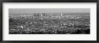 Black and White View of Los Angeles from a Distance Fine Art Print