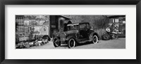 Abandoned Car on Route 66, Arizona (black and white) Fine Art Print