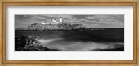 Nubble Lighthouse in black and white, Cape Neddick, Maine Fine Art Print