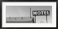 Low angle view of a motel sign, Eastern Sierra, Lone Pine, California, USA Fine Art Print