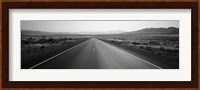 Desert Road, Nevada (black and white) Fine Art Print