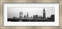 Houses of Parliament, Westminster Bridge and Big Ben, London, England Fine Art Print
