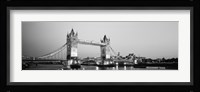 Tower Bridge London England (Black and White) Fine Art Print