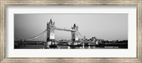 Tower Bridge London England (Black and White) Fine Art Print