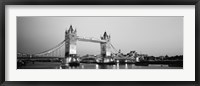 Tower Bridge London England (Black and White) Fine Art Print