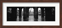 Arcade of a building, St. Mark's Square, Venice, Italy (Black & White) Fine Art Print