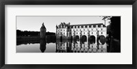 Chateau de Chenonceaux Loire Valley France (black and white) Fine Art Print