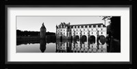 Chateau de Chenonceaux Loire Valley France (black and white) Fine Art Print