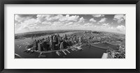 Aerial View of New York City (black & white) Fine Art Print