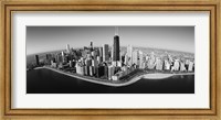 Aerial view of buildings in a city, Lake Michigan, Lake Shore Drive, Chicago, Illinois, USA Fine Art Print