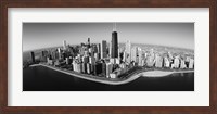 Aerial view of buildings in a city, Lake Michigan, Lake Shore Drive, Chicago, Illinois, USA Fine Art Print