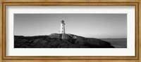 Peggy's Point Lighthouse, Peggy's Cove, Nova Scotia, Canada (black & white) Fine Art Print