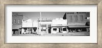 Store Fronts, Main Street, Small Town, Chatsworth, Illinois (black and white) Fine Art Print