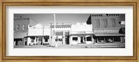 Store Fronts, Main Street, Small Town, Chatsworth, Illinois (black and white) Fine Art Print