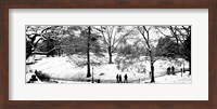 High angle view of a group of people in a park, Central Park, Manhattan, New York Fine Art Print