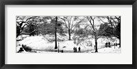 High angle view of a group of people in a park, Central Park, Manhattan, New York Fine Art Print