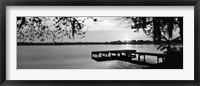 Lake Whippoorwill, Sunrise, Florida (black & white) Framed Print