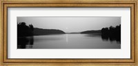 Reflection of sun in a lake, Lake Chatuge, Western Mountains, North Carolina, USA Fine Art Print