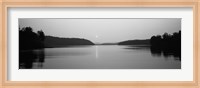Reflection of sun in a lake, Lake Chatuge, Western Mountains, North Carolina, USA Fine Art Print