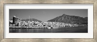 Boats at a harbor, Puerto Banus, Marbella, Costa Del Sol, Andalusia, Spain Fine Art Print