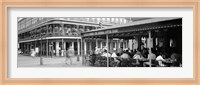 Black and white view of Cafe du Monde French Quarter New Orleans LA Fine Art Print