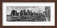 Traffic on Brooklyn Bridge, Manhattan Fine Art Print