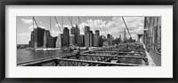 Traffic on Brooklyn Bridge, Manhattan Fine Art Print
