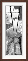 Brooklyn Bridge, Manhattan, New York City (black and white, vertical) Fine Art Print