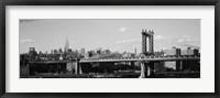 Manhattan Bridge in black and white, New York City Fine Art Print