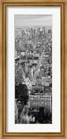 Aerial View of Traffic Through Manhattan (black & white) Fine Art Print