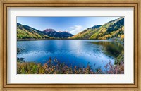 Crystal Lake surrounded by mountains, Ironton Park, Million Dollar Highway, Red Mountain, San Juan Mountains, Colorado, USA Fine Art Print