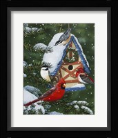 Birds At Feeder (Winter) Fine Art Print