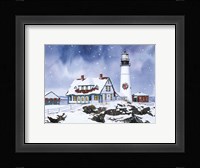 Lighthouse In Winter Fine Art Print