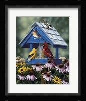 Birdhouse/Birds/Coneflower Fine Art Print