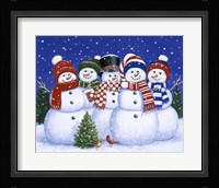 Five Snowmen Fine Art Print