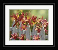 Cardinal and Lilies Fine Art Print